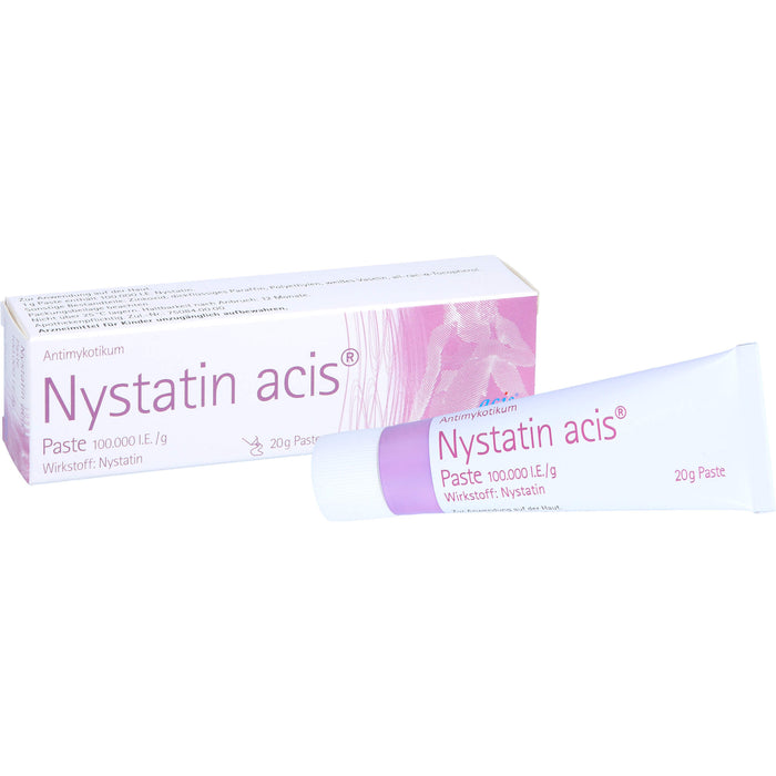 Nystatin acis Paste bei Hautinfektionen mit Hefepilzen, 20 g Creme