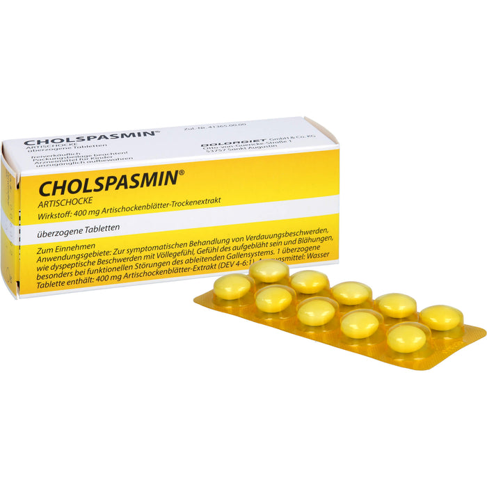 CHOLSPASMIN Artischocke Tabletten bei Verdauungsbeschwerden, 30 pc Tablettes