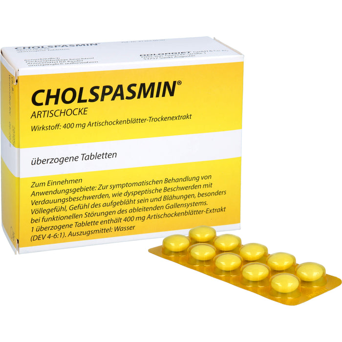 CHOLSPASMIN Artischocke, 100 pc Tablettes