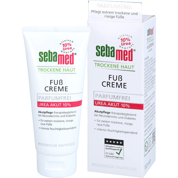 sebamed Trockene Haut Parfumfrei Fußcreme Urea 10%, 100 ml Cream