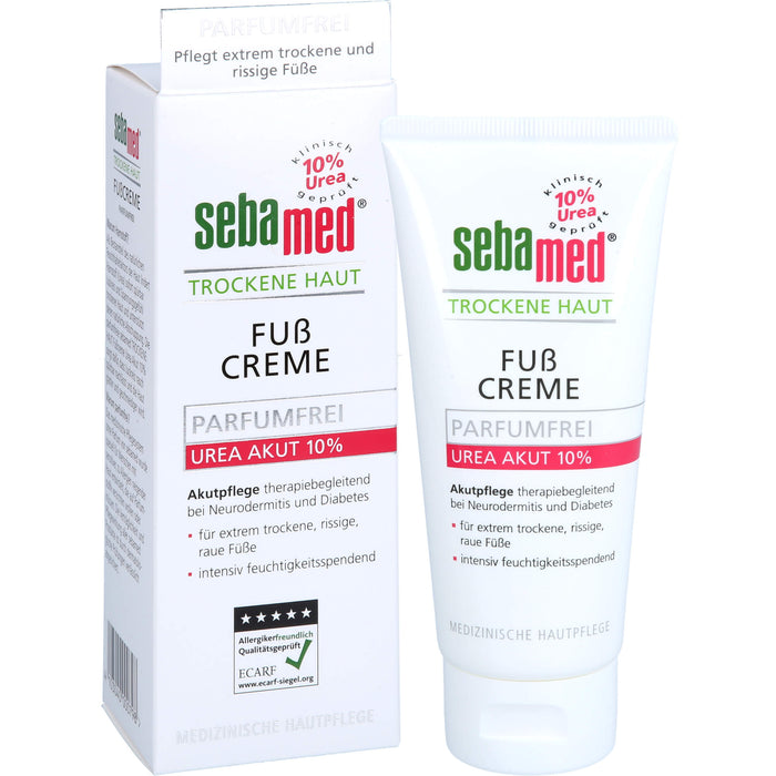 sebamed Trockene Haut Parfumfrei Fußcreme Urea 10%, 100 ml Cream