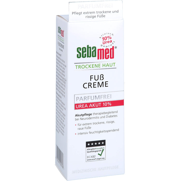 sebamed Trockene Haut Parfumfrei Fußcreme Urea 10%, 100 ml Cream