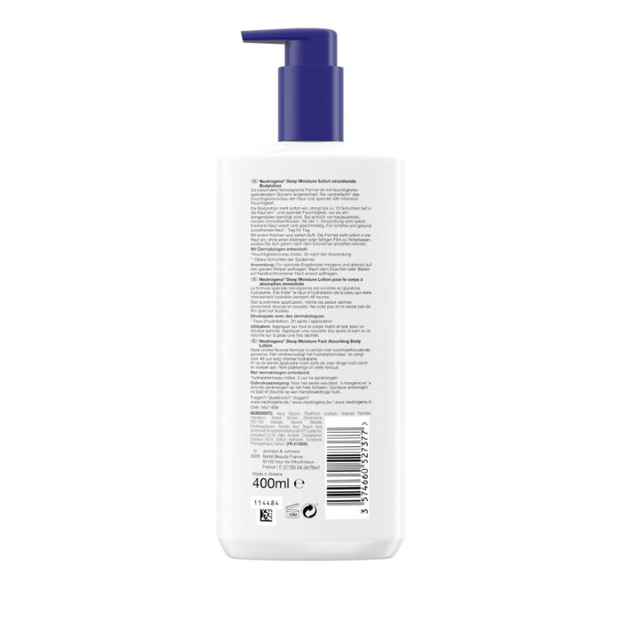 Neutrogena NF Deep Moisture Bodylotion tr. Haut, 400 ml soins du corps