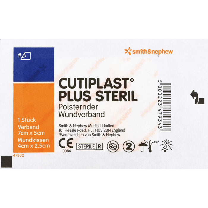 CUTIPLAST Plus steril 5 x 7 cm polsternder Wundverband, 110 pcs. Wound dressings