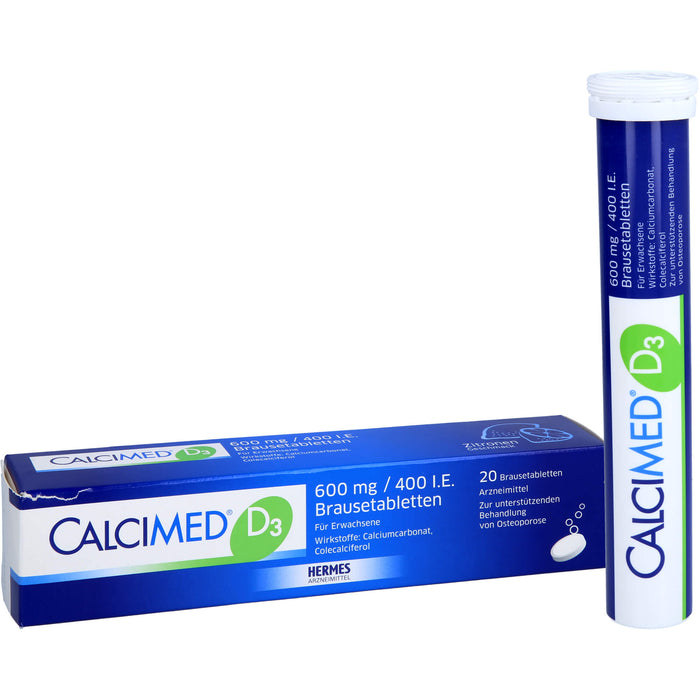 Calcimed D3 600 mg / 400 I.E. Brausetabletten, 20 St BTA