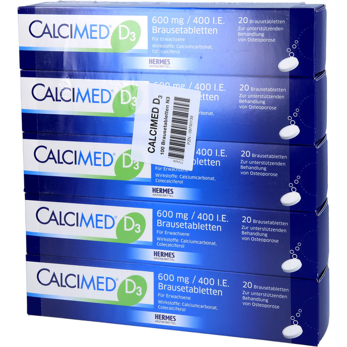 Calcimed D3 600 mg / 400 I.E. Brausetabletten, 100 pc Tablettes