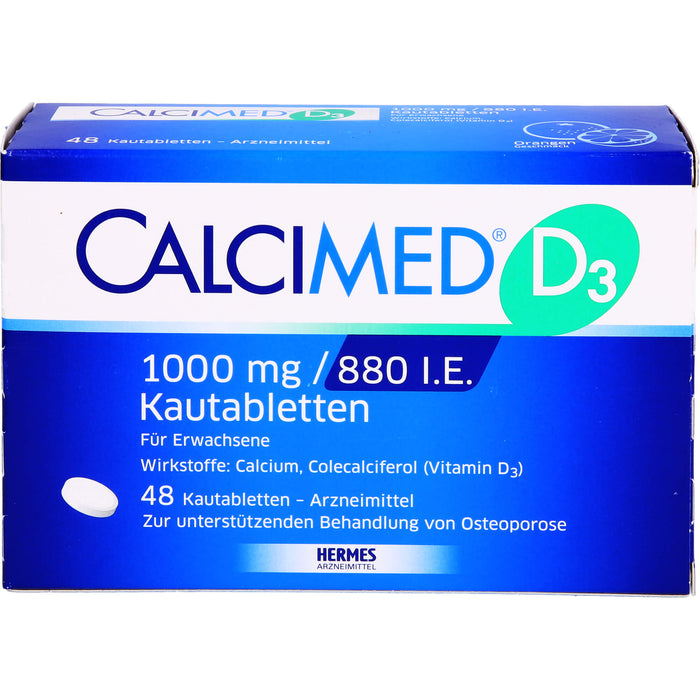 CALCIMED D3 1000 mg / 880 I.E. Kautabletten, 48 St. Tabletten