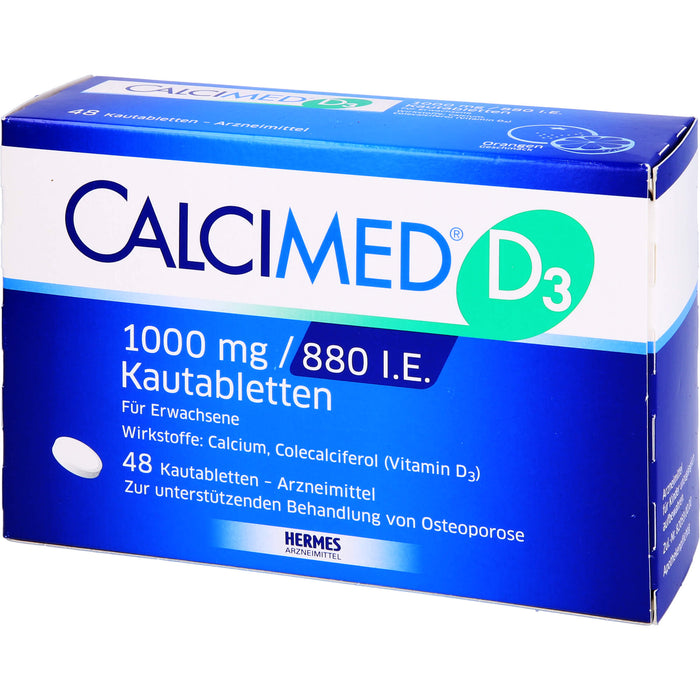 CALCIMED D3 1000 mg / 880 I.E. Kautabletten, 48 pc Tablettes
