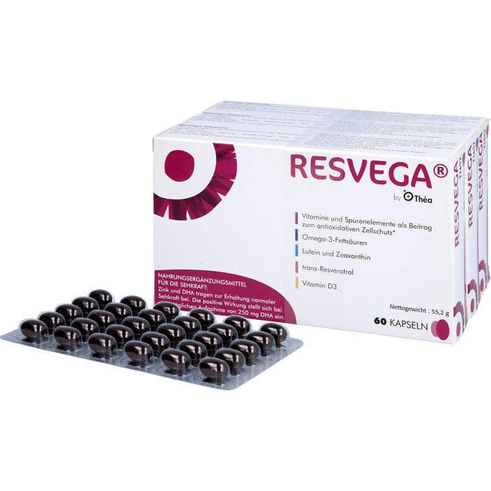 Resvega Kapseln zur Erhaltung normaler Sehkraft, 180 St. Kapseln