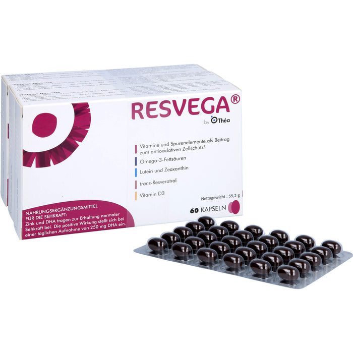 Resvega Kapseln zur Erhaltung normaler Sehkraft, 180 St. Kapseln