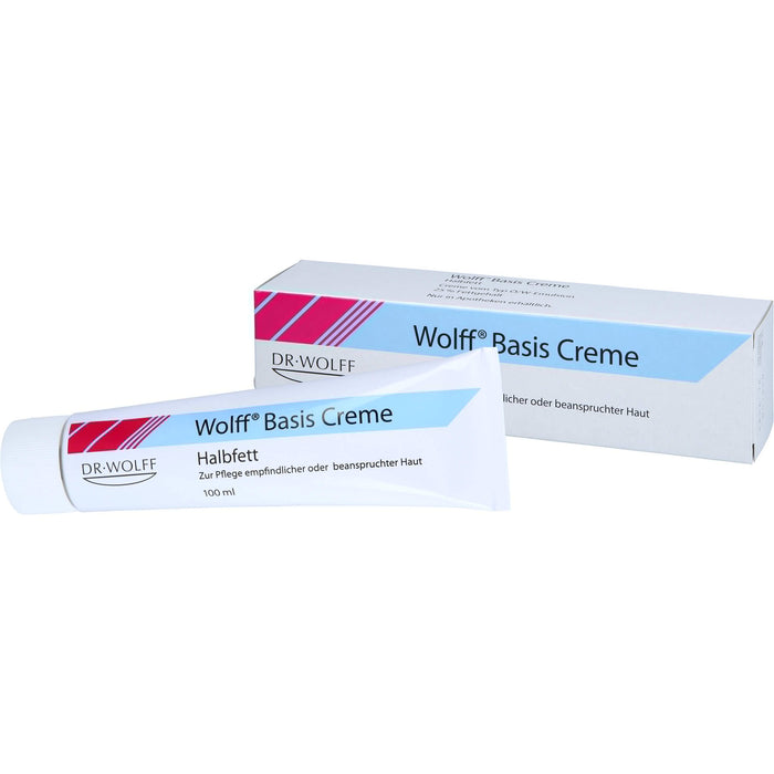 Wolff Basis Creme zur Pflege empfindlicher oder beanspruchter Haut, 100 ml Cream
