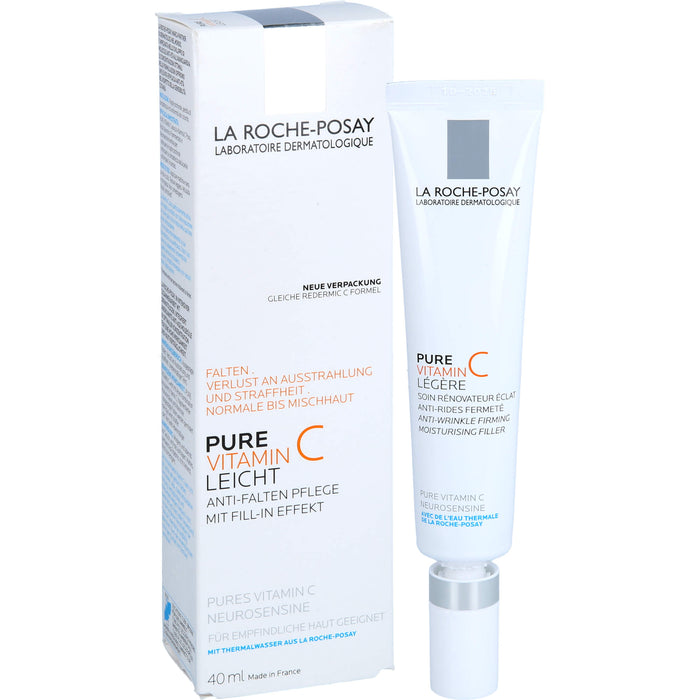 La Roche-Posay Pure Vitamin C Leicht Anti-Falten-Pflege für normale bis Mischhaut, 40 ml Cream