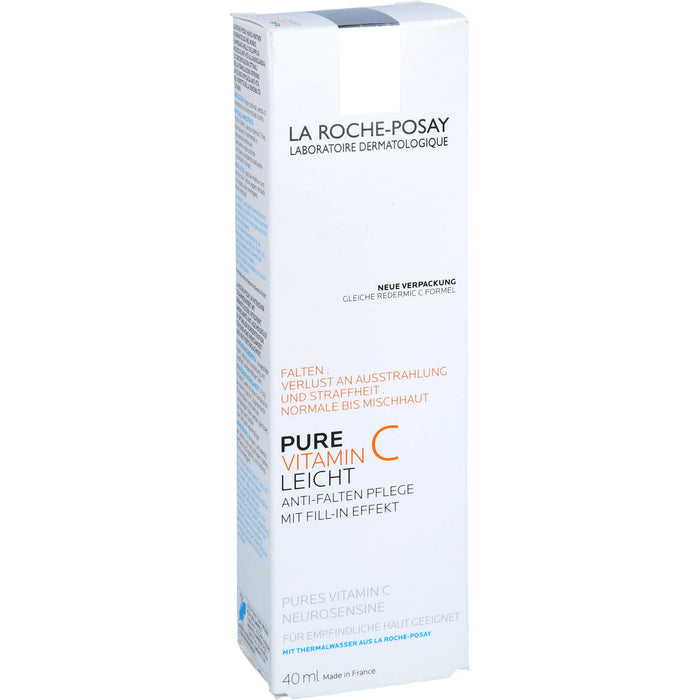 La Roche-Posay Pure Vitamin C Leicht Anti-Falten-Pflege für normale bis Mischhaut, 40 ml Cream