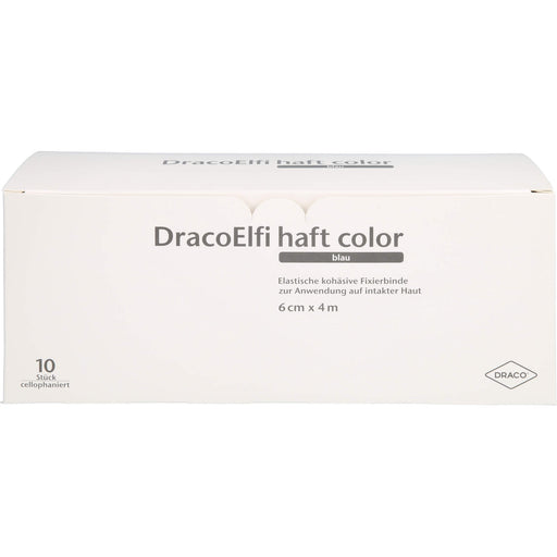 DracoElfi haft color Fixierbinde 6 cm x 4 m blau, 1 St. Binde