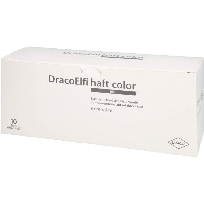 DracoElfi haft color Fixierbinde 6 cm x 4 m blau, 1 pcs. Bandage