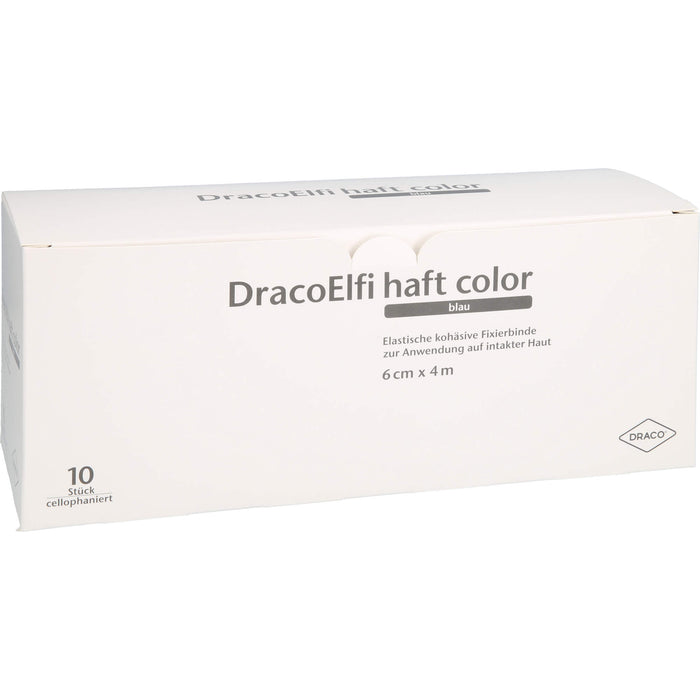 DracoElfi haft color Fixierbinde 6 cm x 4 m blau, 1 pcs. Bandage