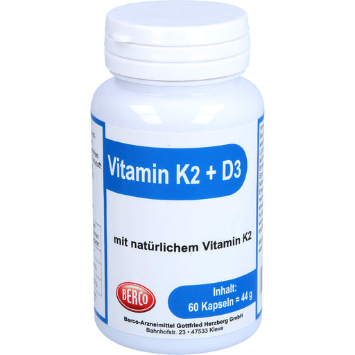 BERCO Vitamin K2 + D3 Kapseln, 60 St. Kapseln