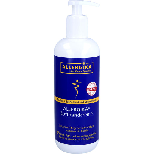 ALLERGIKA Softhandcreme Spenderflasche Schutz und Pflege bei sehr trockenen, beanspruchten, irritierten Händen, 500 ml Creme