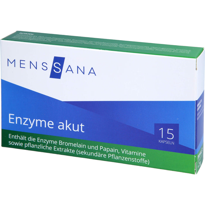 MensSana Enzyme akut Kapseln, 15 pc Capsules