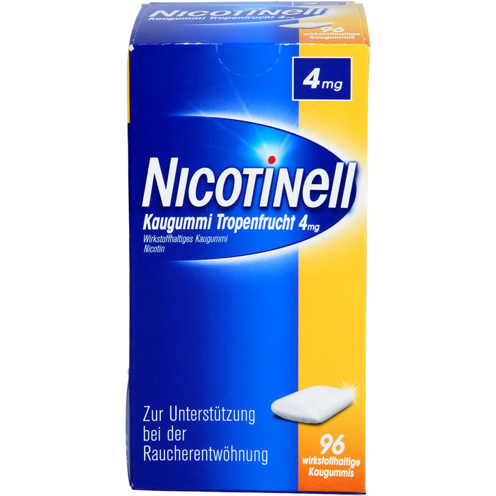 Nicotinell Tropenfrucht Kaugummi 4 mg zur Raucherentwöhnung, 96 pc Gomme à mâcher