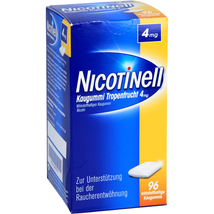 Nicotinell Tropenfrucht Kaugummi 4 mg zur Raucherentwöhnung, 96 pc Gomme à mâcher