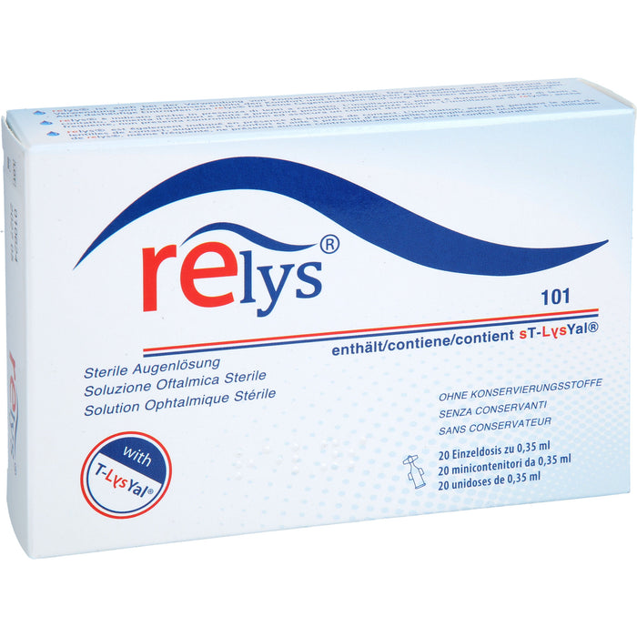 RELYS Augentropfen für tiefgehende Befeuchtung und Reizlinderung, 20 St. Einzeldosispipetten