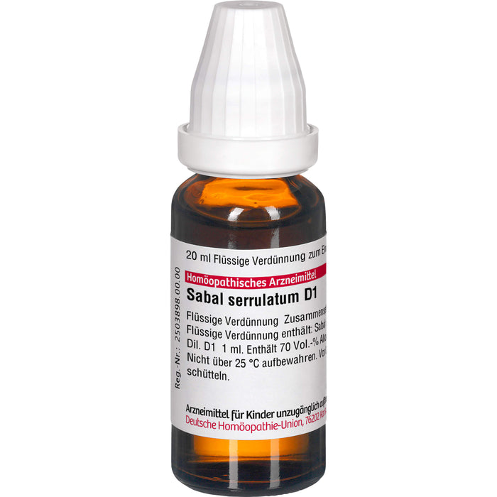 Sabal serrulatum D1 DHU Dilution, 20 ml Solution