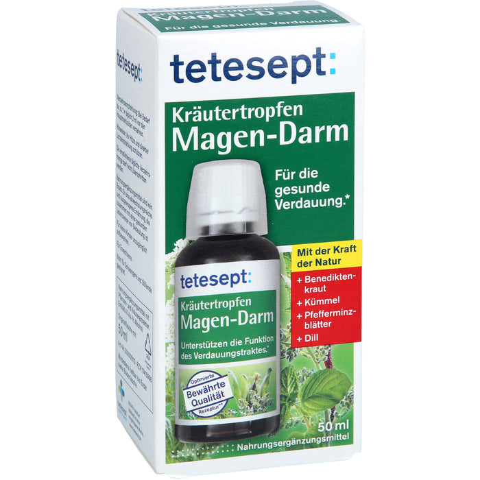 Tetesept Kräutertropfen Magen-Darm für die gesunde Verdauung, 50 ml Solution