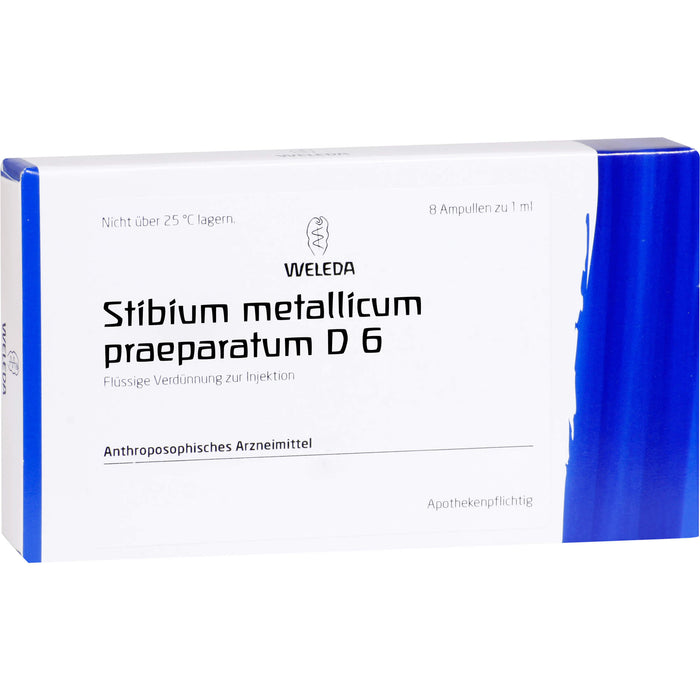WELEDA Stibium Metallicum Praeparatum D6 flüssige Verdünnung, 8 pcs. Ampoules