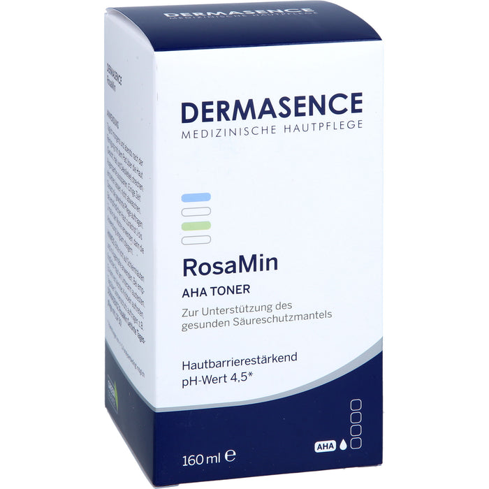 DERMASENCE RosaMin AHA Toner zur Unterstützung des gesunden Säureschutzmantels, 160 ml Solution
