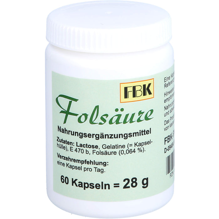 FBK Folsäure Kapseln, 60 pcs. Capsules
