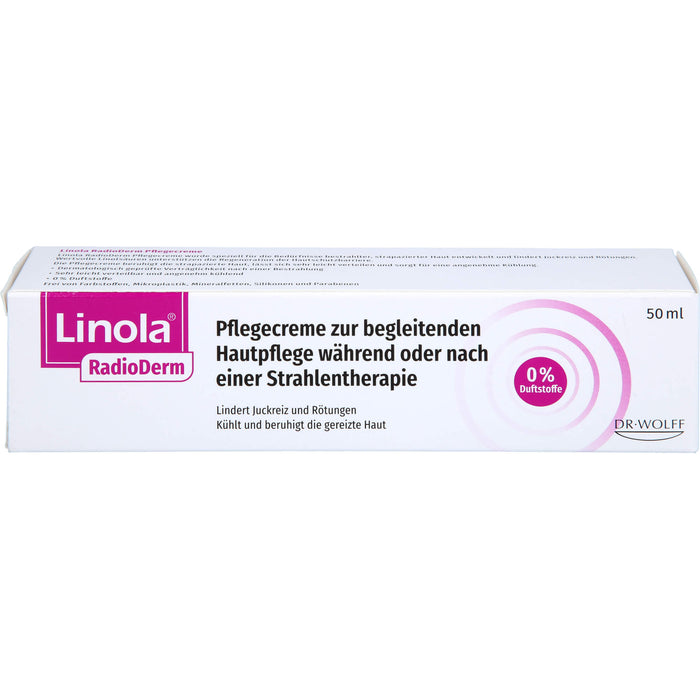 Linola RadioDerm Pflegecreme zur begleitenden Hautpflege während oder nach einer Strahlentherapie, 50 ml Creme
