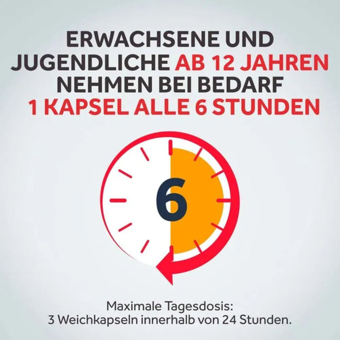 Nurofen Mini 400 mg Weichkapseln bei Schmerzen oder Fieber, 20 pc Capsules