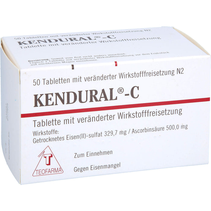 KENDURAL-C Tabletten gegen Eisenmangel, 50 pc Tablettes