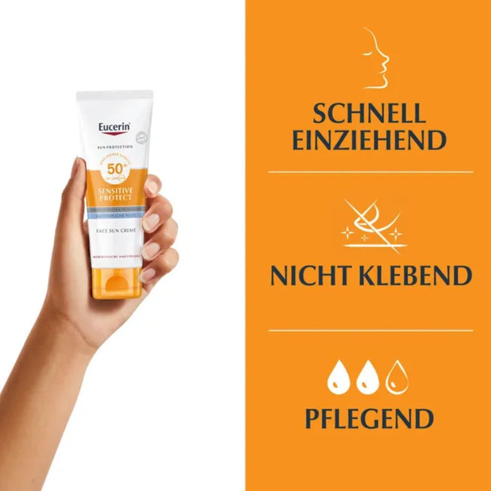 Eucerin Sensitive Protect Face Sun Creme LSF 50+, 50 ml Creme