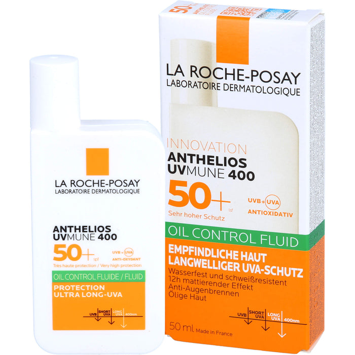 La Roche-Posay Anthelios Oil Control Fluid 50+ UVMune 400 für empfindliche Haut, 50 ml Crème