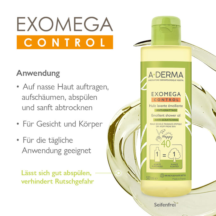 A-DERMA EXOMEGA CONTROL Duschöl, 500 ml Shower Gel