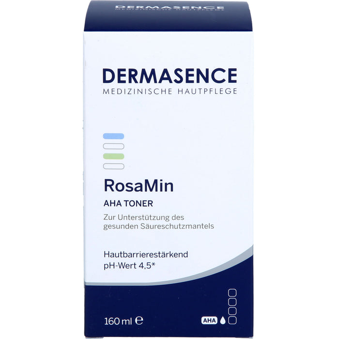 DERMASENCE RosaMin AHA Toner zur Unterstützung des gesunden Säureschutzmantels, 160 ml Lösung