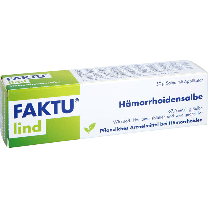 Faktu lind Hämorrhoidensalbe bei Hämorrhoidalleiden im Anfangsstadium, 50 g Ointment