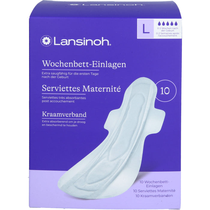 Lansinoh Wochenbett-Einlagen für die 0-2 Wochen nach der Geburt, 10 St. Einlagen