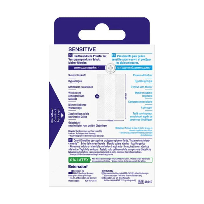Hansaplast Sensitive Pflaster Hypoallergen 1mx6cm, 1 pc Pansement