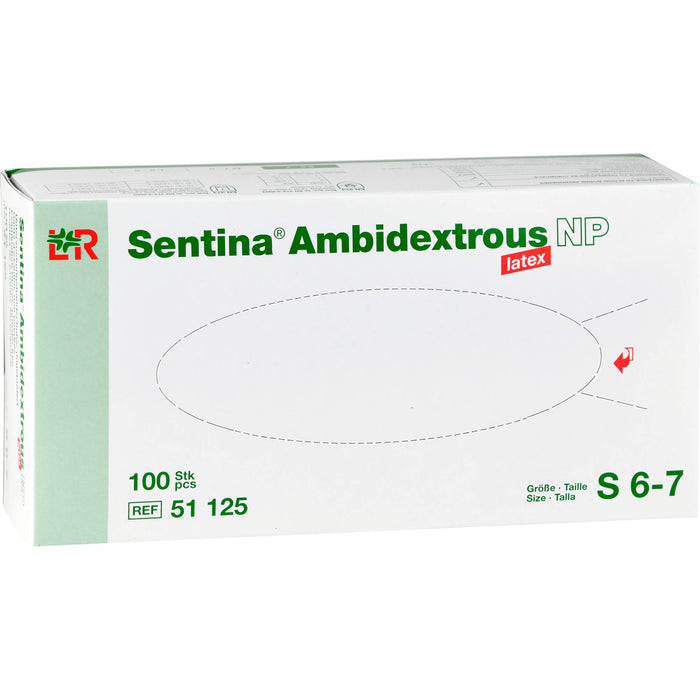 Sentina Ambidextrous Latex Untersuchungshandschuhe Gr. S unsteril, 100 St. Handschuhe