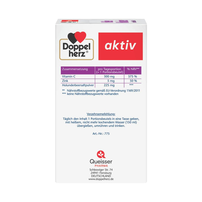 Doppelherz Heißer Holunder mit Vitamin C + Zink Granulat, 10 pc Sachets