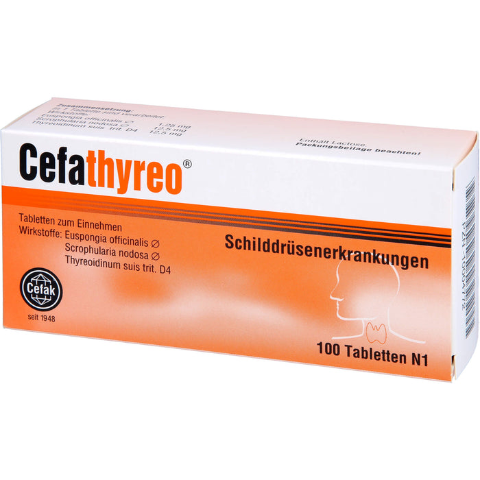 Cefathyreo Tabletten bei Schilddrüsenerkrankungen, 100 St. Tabletten