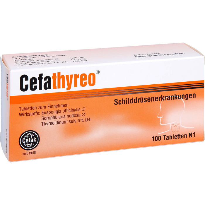 Cefathyreo Tabletten bei Schilddrüsenerkrankungen, 100 St. Tabletten