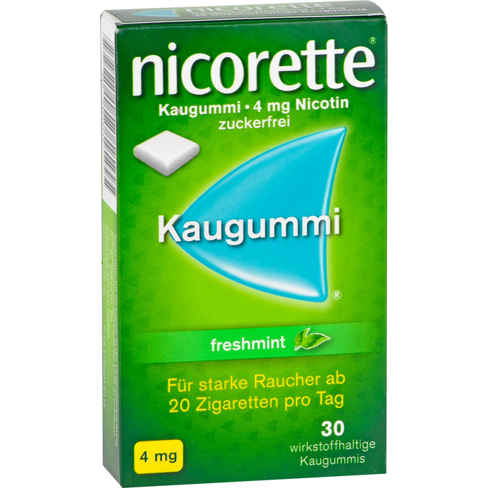 Nicorette Kaugummi 4 mg freshmint Gerke, 30 pcs. Chewing gum