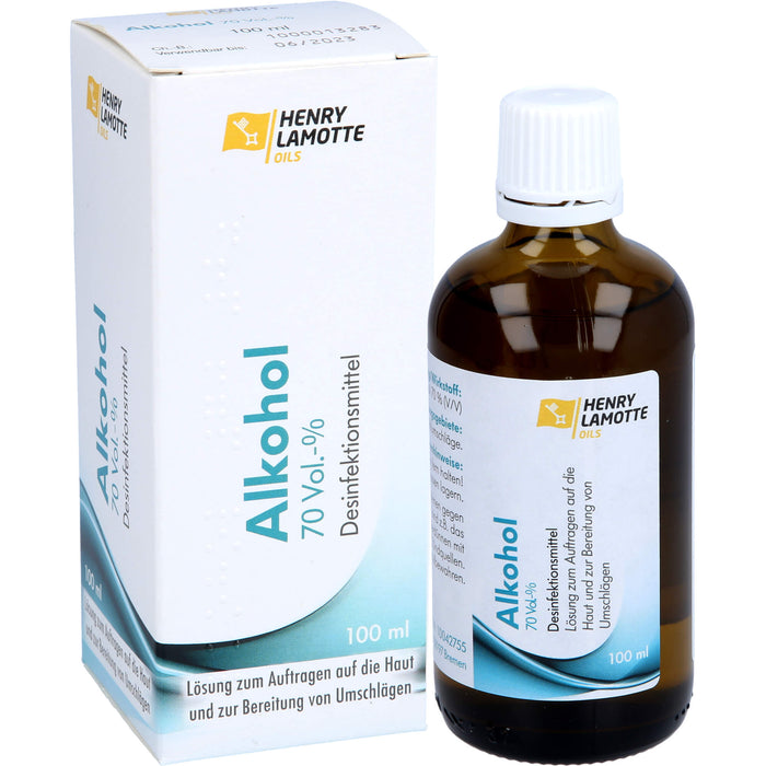 HENRY LAMOTTE OILS Alkohol 70% Desinfektionsmittel Lösung, 100 ml Solution
