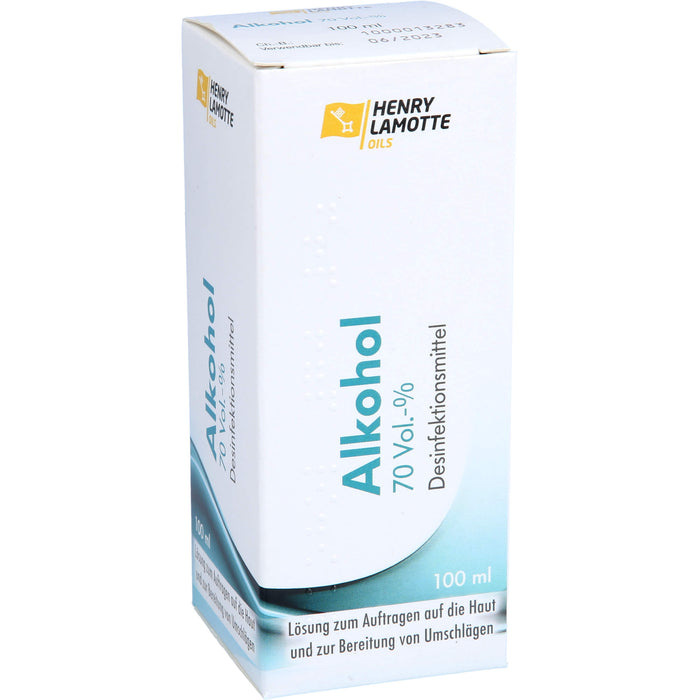 HENRY LAMOTTE OILS Alkohol 70% Desinfektionsmittel Lösung, 100 ml Solution