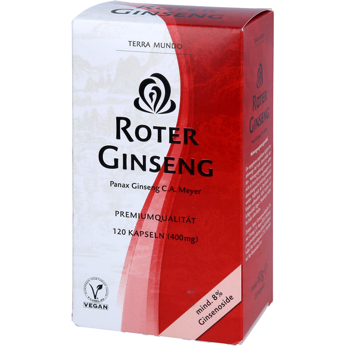 TERRA MUNDO Roter Ginseng 400 mg Kapseln, 120 St. Kapseln