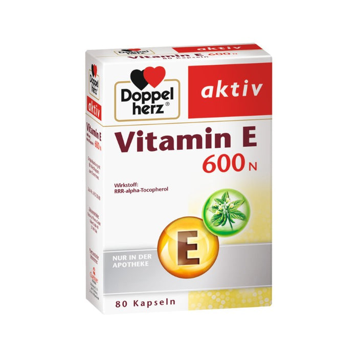 Doppelherz Vitamin E 600 N, 80 pc Capsules